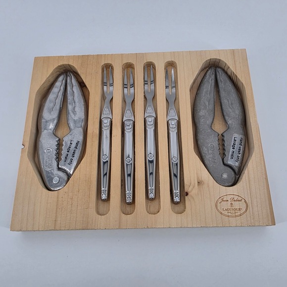 Jean Dubost Other - Jean Dubost Laguiole France 6pc Seafood Lobster Crab Tool Set Wood Box